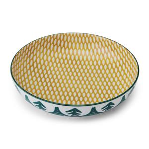 Kitchencraft Mikasa Green Leafy Pattern Ceramic Bowl